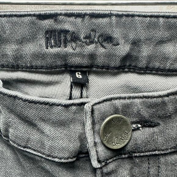Kut From The Kloth Womens Jeans Connie Ankle Skinny Zip Fly Gray Size 6 - Picture 2 of 10